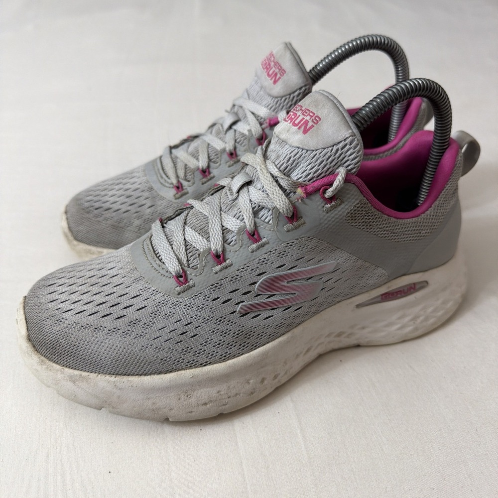 Skechers‎ GOrun Lite Women's Running Shoes Sneakers Gray Pink Size 7 Yoga Shoe